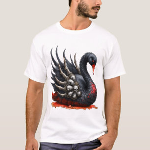 Dunkler Schwan der Knochen – gothische Eleganz T-Shirt