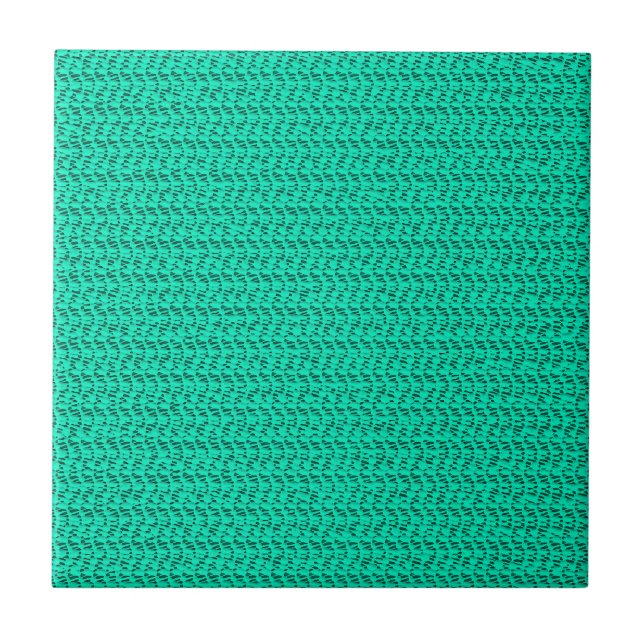 Dunkler Seafoam Grün-Webart-Maschen-Blick Fliese (Vorderseite)