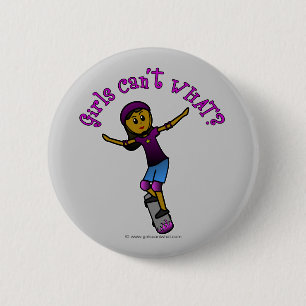 Dunkler Skater mit Helm Button