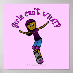 Dunkler Skater mit Helm Poster