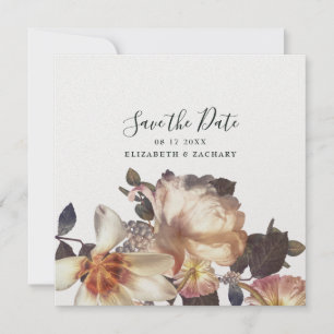 Dunkler Smaragdgrüner Text antikes Vintages Foto Save The Date