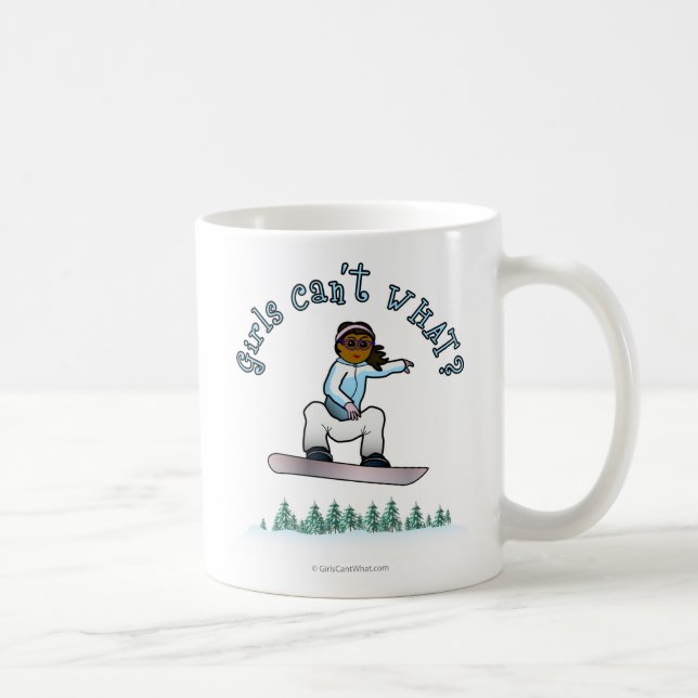 Dunkler Snowboarder Kaffeetasse (Rechts)