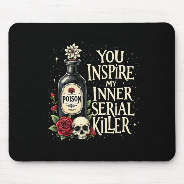 Dunkler Spaß Gift Flasche Gothic Halloween Aesthet Mousepad (Vorne)