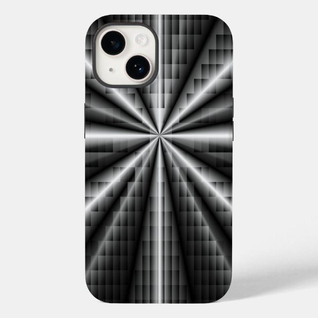 Dunkler Stainless Steel Mosaik Case-Mate iPhone Hülle (Rückseite)