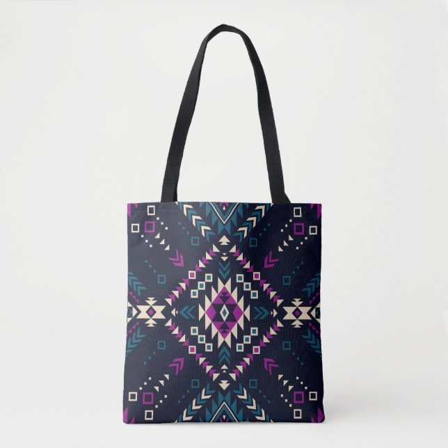Dunkler Stamm Navajo, Vintag geometrisch. (Vorderseite)