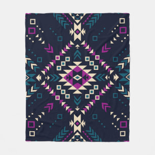 Dunkler Stamm Navajo, Vintag geometrisch. Fleecedecke