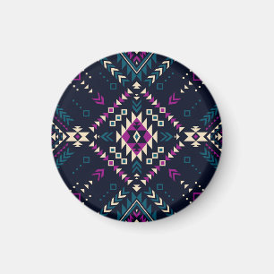 Dunkler Stamm Navajo, Vintag geometrisch. Magnet