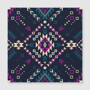 Dunkler Stamm Navajo, Vintag geometrisch. Magnetkarte