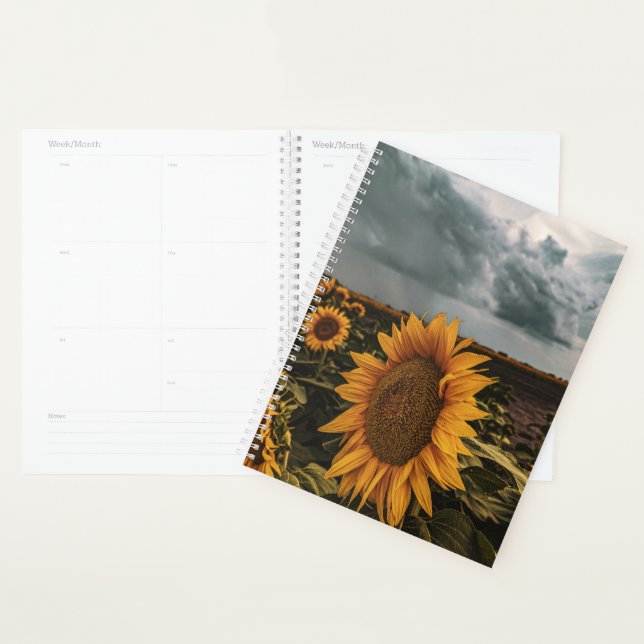 Dunkler Sturm Sonnenblumen Planner Planer (Anzeige)