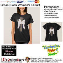 Dunkler T - Shirt mit Christen Cross