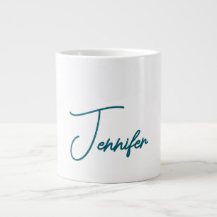 Dunkler Teal-Trend Moderne minimalistische Handsch Jumbo-Tasse