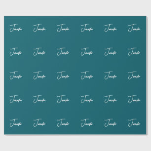 Dunkler Teal-Trend Moderner Minimalistischer Hands Geschenkpapier