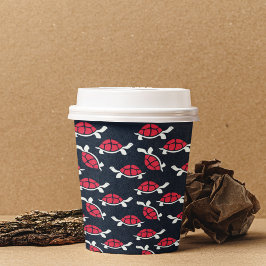 Dunkler Theme Tortoise Cartoon Pappbecher