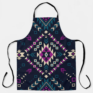 Dunkler tribaler Navajo, vintage geometrisch. Schürze