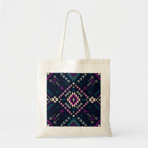 Dunkler tribaler Navajo, vintage geometrisch. Tragetasche