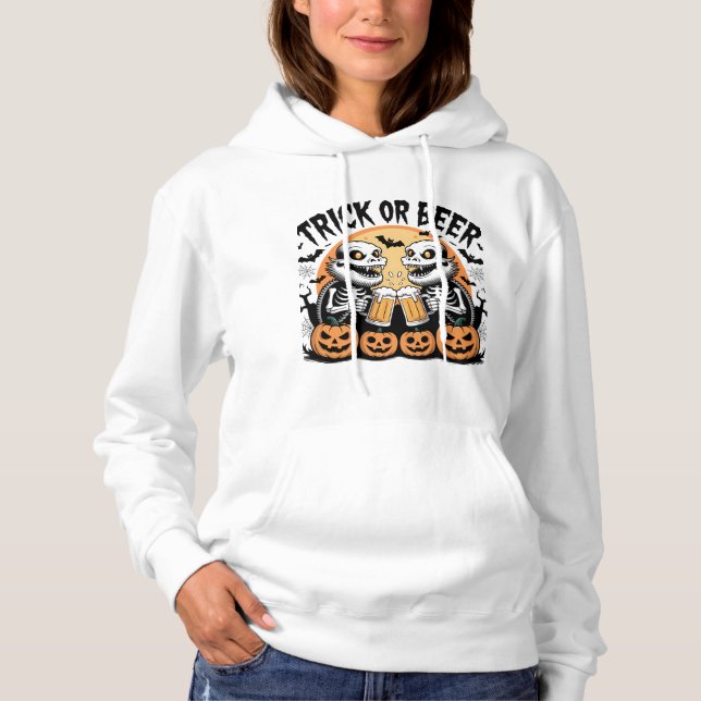 Dunkler Trick oder BierHalloween-Monster Hoodie (Vorderseite)