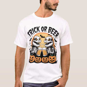 Dunkler Trick oder BierHalloween-Monster T-Shirt