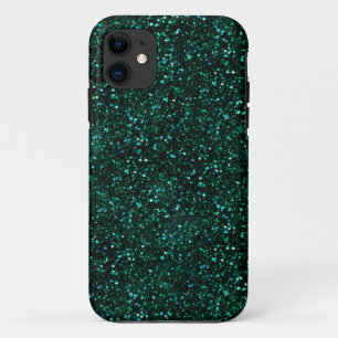 Dunkler Türkis-blaues Grün-Glitzer Case-Mate iPhone Hülle