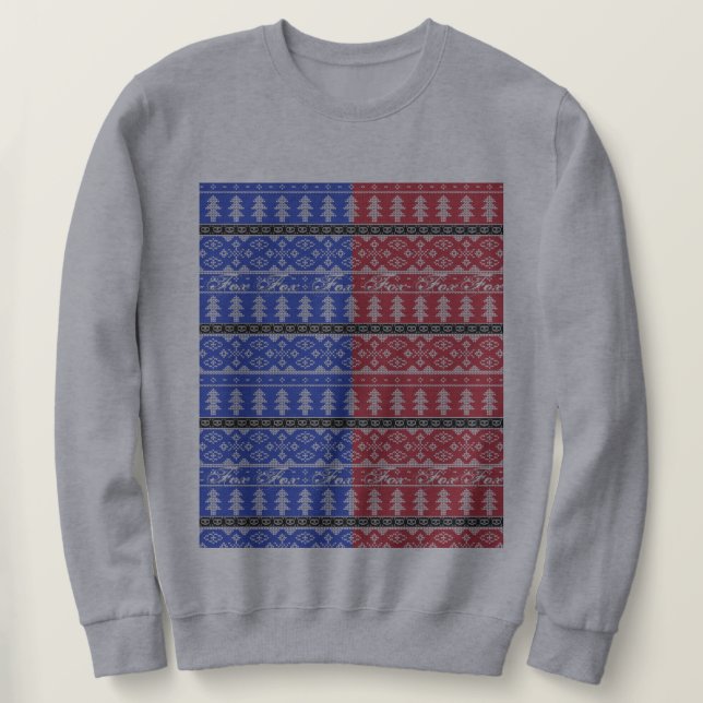 Dunkler und heller Weihnachtsfoxwitscher Sweatshirt (Design vorne)