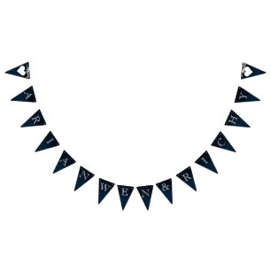 Dunkler Vintager Kranz Wimpelkette