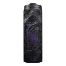 Dunkler Vortex-Wärmebecher – Galaxie Spiralgeometr