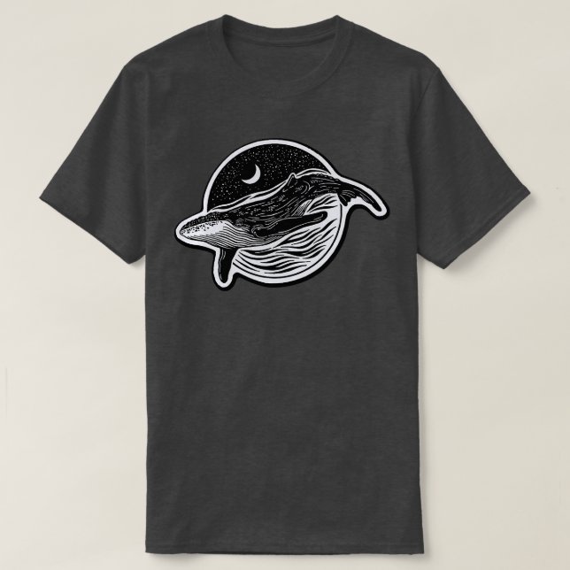 Dunkler Wal T-Shirt (Design vorne)