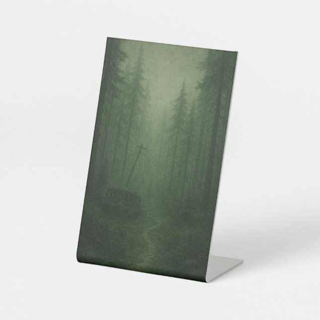 Dunkler Wald-Banner Sockelschild (Vorderseite)