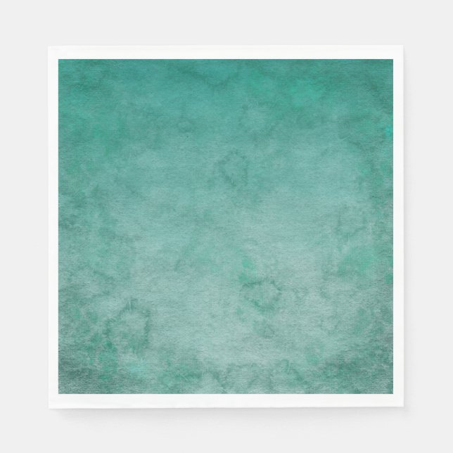 Dunkler Wald Grüne Wasserfarbe texturiert Serviette (Vorderseite)