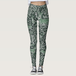 Dunkler Wald Grüner Tierfuchs Kaninchenkugel Fanta Leggings