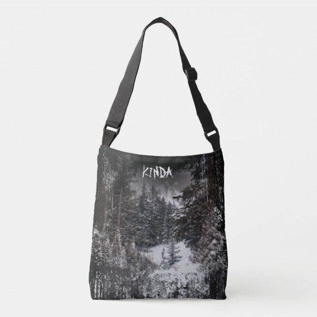 Dunkler Wald | Snowy Forest Tote Bag Tragetaschen Mit Langen Trägern (Vorderseite)