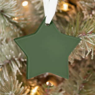 Dunkler Waldgrüner Stern aus Acryl-Ornament Ornament