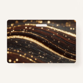 Dunkler Walnussbaum mit glänzenden Goldflüssen Ausweis