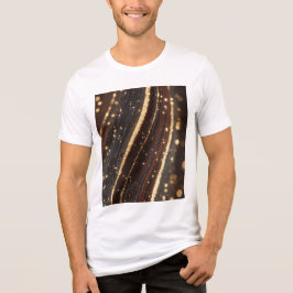 Dunkler Walnussbaum mit glänzenden Goldflüssen Tri-Blend Shirt