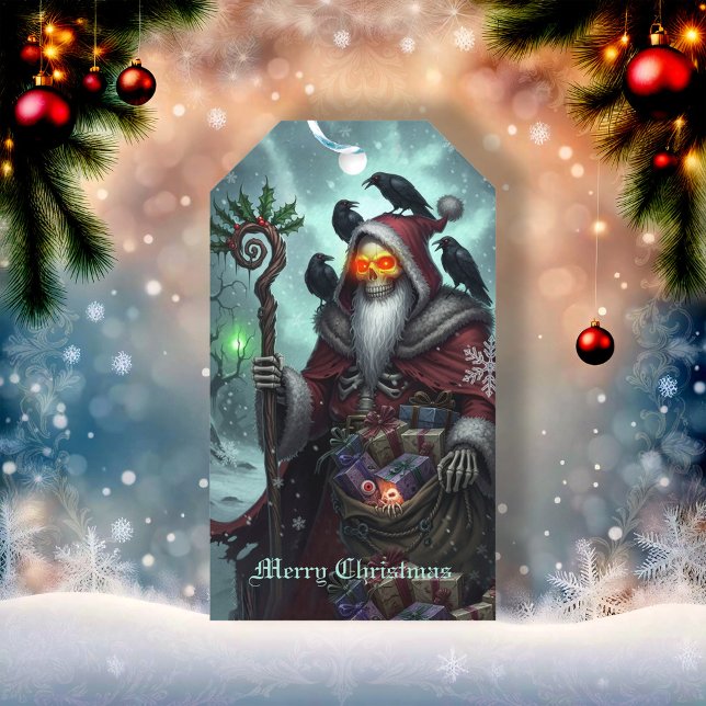 Dunkler Weihnachtsmann der Schatten – Gotischer We Geschenkanhänger (Von Creator hochgeladen)
