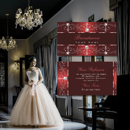 Dunkler Zierwein Rote Verzierte Grenzen Visitenkarte