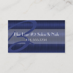Dunklere blaue Haar-Salon-Stylist-Geschäfts-Karte Visitenkarte