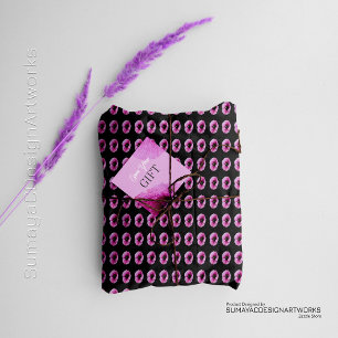 Dunkles 1 Minimal rosa Blume Wrapping Paper Geschenkpapier