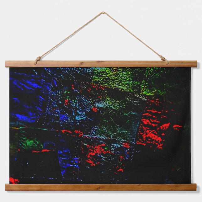 Dunkles, abstraktes Holz, überzogene Wandteppiche, Wandteppich Mit Holzrahmen (Vorne)