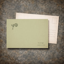 Dunkles Akademie-Botanik-Garten-Lesegeschenk Postkarte