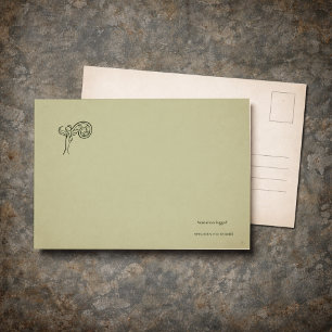 Dunkles Akademie-Botanik-Garten-Lesegeschenk Postkarte