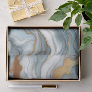 Dunkles Aquamarines graues hellblaues goldfarbenes Seidenpapier