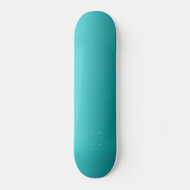 Dunkles aquamarines Ombre Skateboard (Vorderseite)