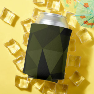 Dunkles Arenschwarz geometrisches Messmuster cool Dosenkühler