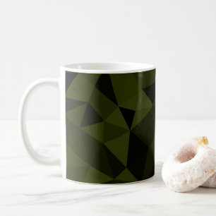 Dunkles Arenschwarz geometrisches Messmuster cool Kaffeetasse