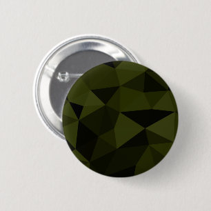 Dunkles Armee-Grün schwarzes geometrisches Maschen Button