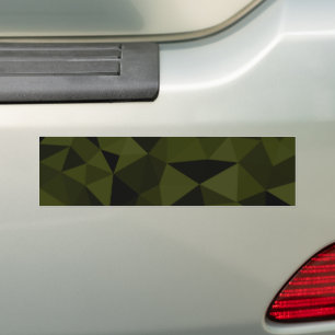 Dunkles Armeegrün schwarzes geometrisches Maschenm Autoaufkleber