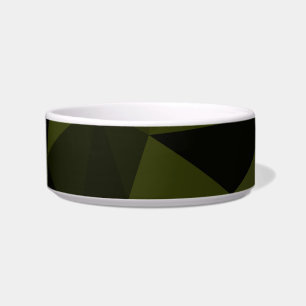 Dunkles Armeegrün schwarzes geometrisches Maschenm Napf