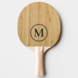Dunkles Bambus-Monogramm Tischtennis Schläger