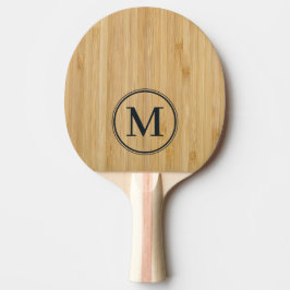 Dunkles Bambus-Monogramm Tischtennis Schläger