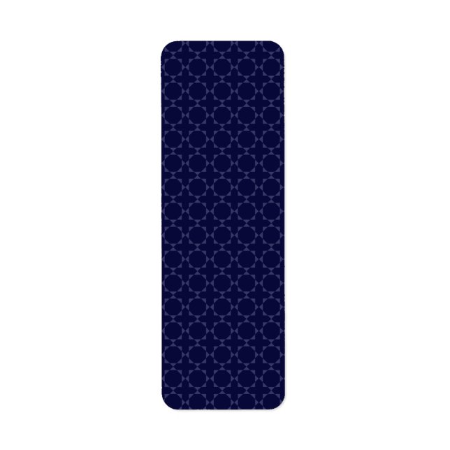 Dunkles Blau Islamisches Geometrisches Muster (Vorne)